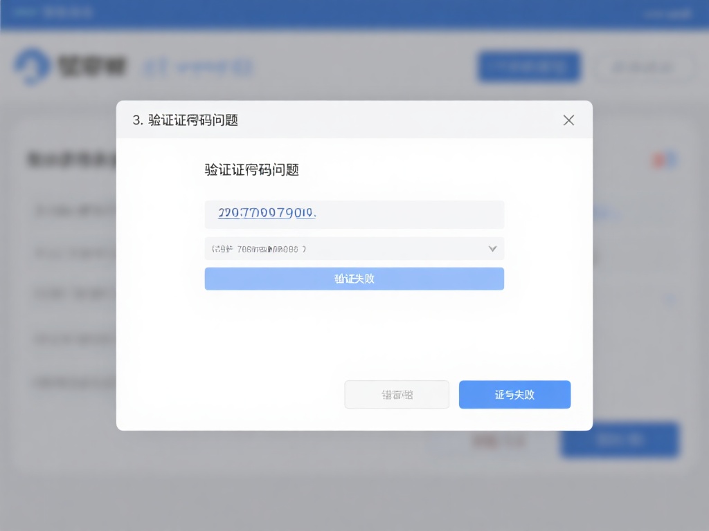 3.&nbsp;验证码问题：弹出后无法识别或验证失败
验证